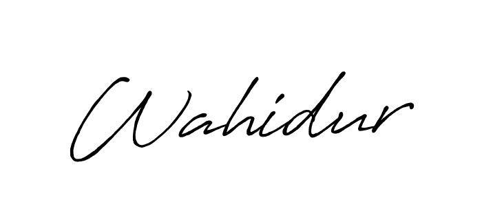 Make a beautiful signature design for name Wahidur. With this signature (Antro_Vectra_Bolder) style, you can create a handwritten signature for free. Wahidur signature style 7 images and pictures png