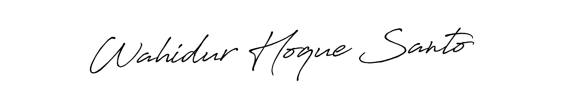 Make a beautiful signature design for name Wahidur Hoque Santo. With this signature (Antro_Vectra_Bolder) style, you can create a handwritten signature for free. Wahidur Hoque Santo signature style 7 images and pictures png