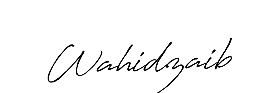 Make a beautiful signature design for name Wahidzaib. With this signature (Antro_Vectra_Bolder) style, you can create a handwritten signature for free. Wahidzaib signature style 7 images and pictures png