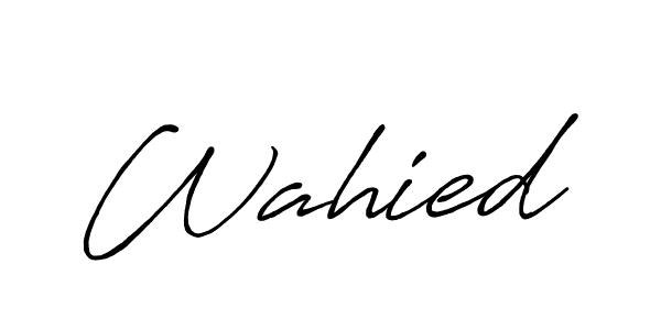 Make a beautiful signature design for name Wahied. With this signature (Antro_Vectra_Bolder) style, you can create a handwritten signature for free. Wahied signature style 7 images and pictures png