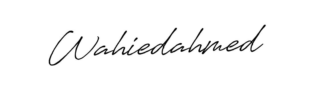 Make a beautiful signature design for name Wahiedahmed. With this signature (Antro_Vectra_Bolder) style, you can create a handwritten signature for free. Wahiedahmed signature style 7 images and pictures png