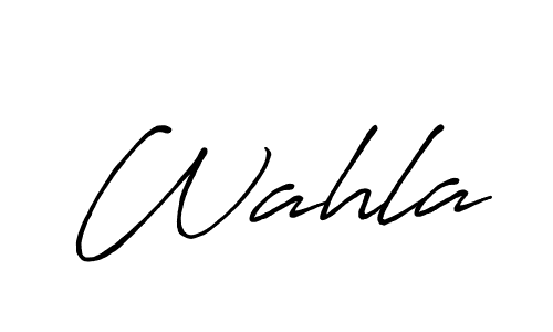 Also we have Wahla name is the best signature style. Create professional handwritten signature collection using Antro_Vectra_Bolder autograph style. Wahla signature style 7 images and pictures png