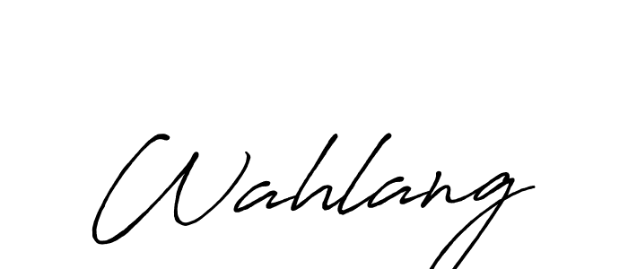 How to make Wahlang name signature. Use Antro_Vectra_Bolder style for creating short signs online. This is the latest handwritten sign. Wahlang signature style 7 images and pictures png