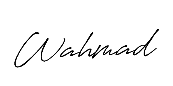 Antro_Vectra_Bolder is a professional signature style that is perfect for those who want to add a touch of class to their signature. It is also a great choice for those who want to make their signature more unique. Get Wahmad name to fancy signature for free. Wahmad signature style 7 images and pictures png