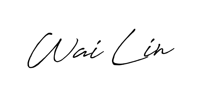 Wai Lin stylish signature style. Best Handwritten Sign (Antro_Vectra_Bolder) for my name. Handwritten Signature Collection Ideas for my name Wai Lin. Wai Lin signature style 7 images and pictures png