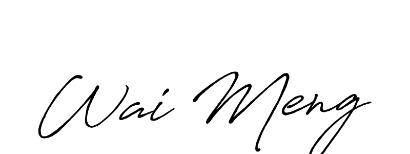 if you are searching for the best signature style for your name Wai Meng. so please give up your signature search. here we have designed multiple signature styles  using Antro_Vectra_Bolder. Wai Meng signature style 7 images and pictures png