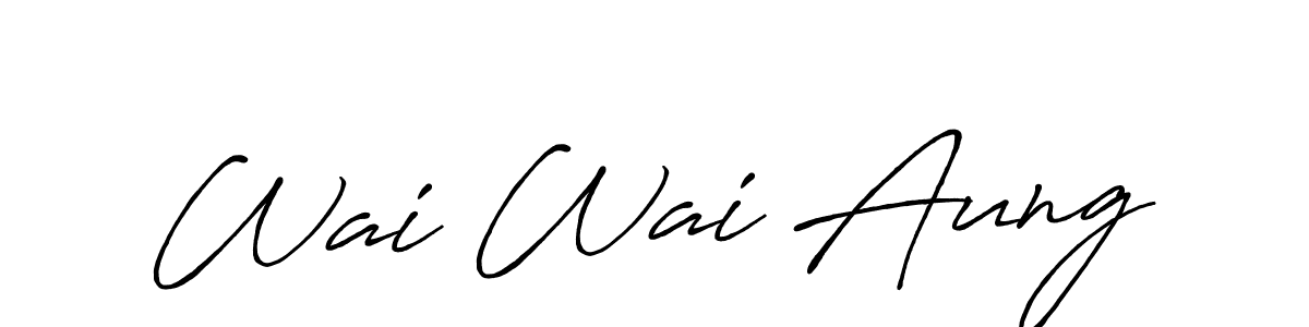 It looks lik you need a new signature style for name Wai Wai Aung. Design unique handwritten (Antro_Vectra_Bolder) signature with our free signature maker in just a few clicks. Wai Wai Aung signature style 7 images and pictures png