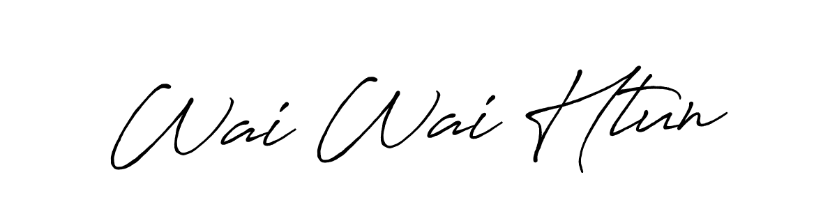 Also You can easily find your signature by using the search form. We will create Wai Wai Htun name handwritten signature images for you free of cost using Antro_Vectra_Bolder sign style. Wai Wai Htun signature style 7 images and pictures png