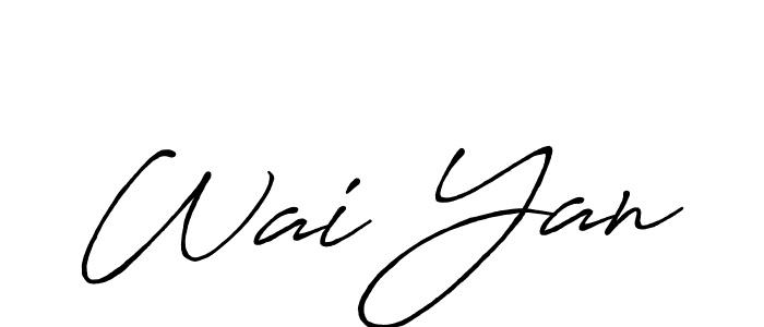 You should practise on your own different ways (Antro_Vectra_Bolder) to write your name (Wai Yan) in signature. don't let someone else do it for you. Wai Yan signature style 7 images and pictures png