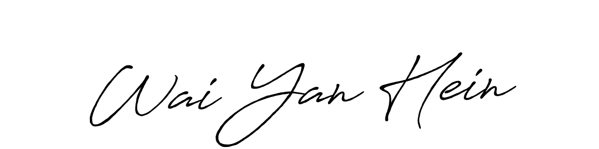 Make a short Wai Yan Hein signature style. Manage your documents anywhere anytime using Antro_Vectra_Bolder. Create and add eSignatures, submit forms, share and send files easily. Wai Yan Hein signature style 7 images and pictures png