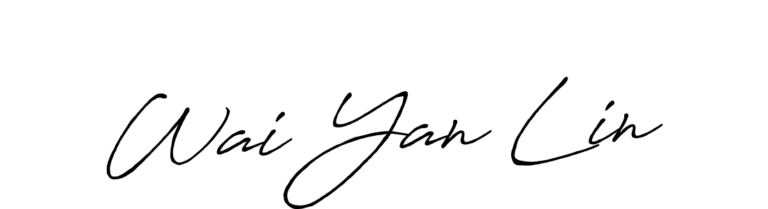 You should practise on your own different ways (Antro_Vectra_Bolder) to write your name (Wai Yan Lin) in signature. don't let someone else do it for you. Wai Yan Lin signature style 7 images and pictures png