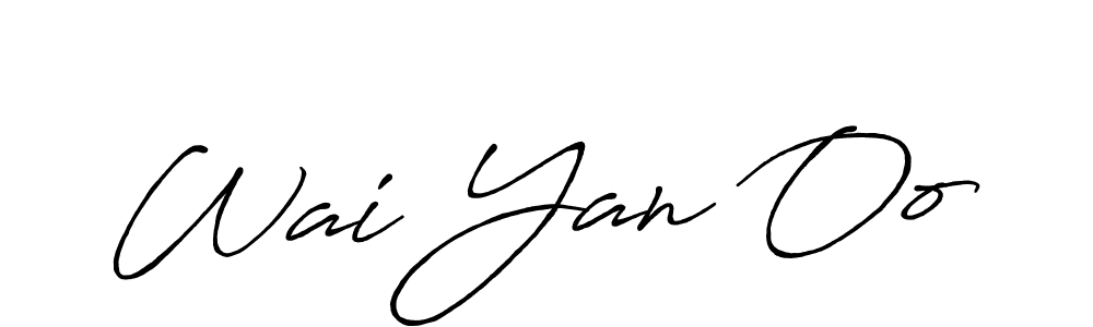 Create a beautiful signature design for name Wai Yan Oo. With this signature (Antro_Vectra_Bolder) fonts, you can make a handwritten signature for free. Wai Yan Oo signature style 7 images and pictures png