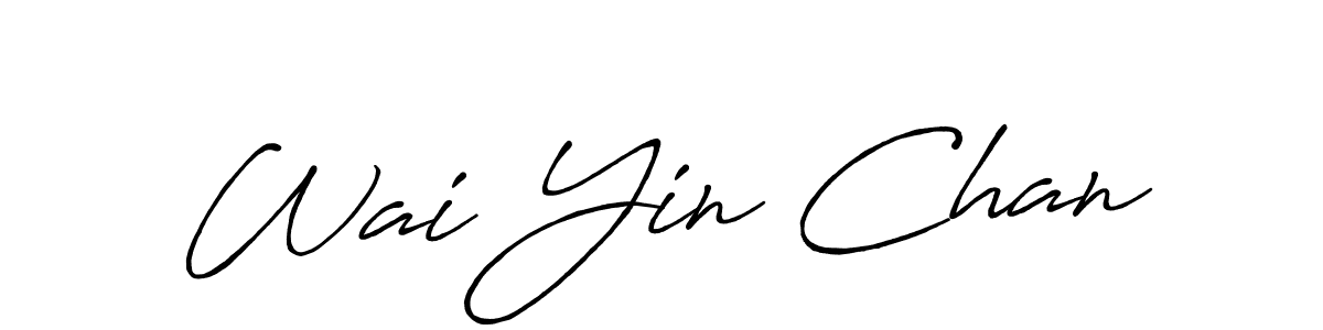 Use a signature maker to create a handwritten signature online. With this signature software, you can design (Antro_Vectra_Bolder) your own signature for name Wai Yin Chan. Wai Yin Chan signature style 7 images and pictures png