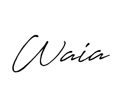 Design your own signature with our free online signature maker. With this signature software, you can create a handwritten (Antro_Vectra_Bolder) signature for name Waia. Waia signature style 7 images and pictures png
