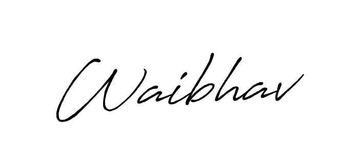 Design your own signature with our free online signature maker. With this signature software, you can create a handwritten (Antro_Vectra_Bolder) signature for name Waibhav. Waibhav signature style 7 images and pictures png