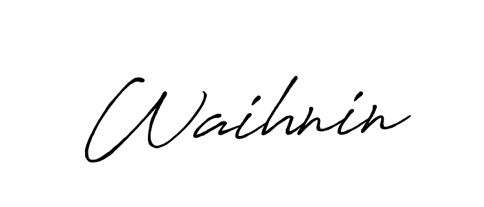 How to Draw Waihnin signature style? Antro_Vectra_Bolder is a latest design signature styles for name Waihnin. Waihnin signature style 7 images and pictures png