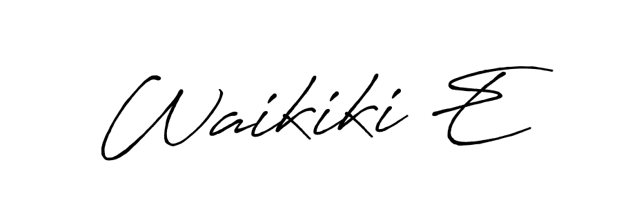 It looks lik you need a new signature style for name Waikiki E. Design unique handwritten (Antro_Vectra_Bolder) signature with our free signature maker in just a few clicks. Waikiki E signature style 7 images and pictures png