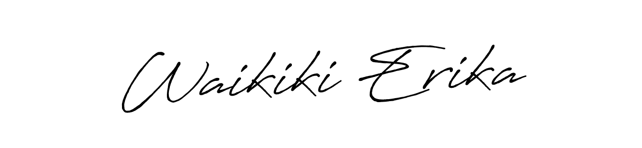 Waikiki Erika stylish signature style. Best Handwritten Sign (Antro_Vectra_Bolder) for my name. Handwritten Signature Collection Ideas for my name Waikiki Erika. Waikiki Erika signature style 7 images and pictures png