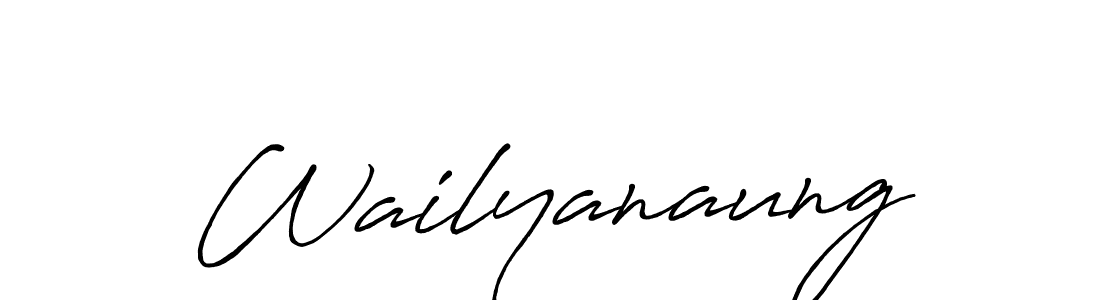 Antro_Vectra_Bolder is a professional signature style that is perfect for those who want to add a touch of class to their signature. It is also a great choice for those who want to make their signature more unique. Get Wailyanaung name to fancy signature for free. Wailyanaung signature style 7 images and pictures png