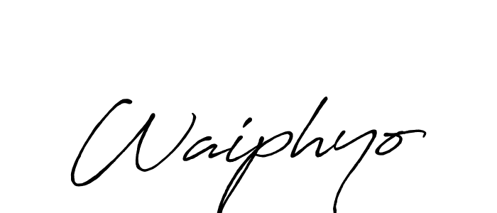 Design your own signature with our free online signature maker. With this signature software, you can create a handwritten (Antro_Vectra_Bolder) signature for name Waiphyo. Waiphyo signature style 7 images and pictures png