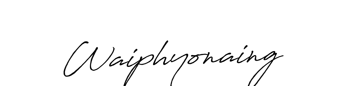 It looks lik you need a new signature style for name Waiphyonaing. Design unique handwritten (Antro_Vectra_Bolder) signature with our free signature maker in just a few clicks. Waiphyonaing signature style 7 images and pictures png