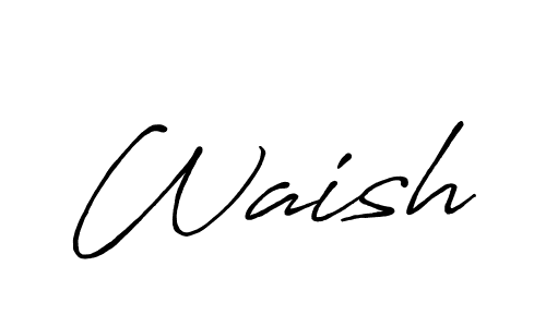 How to make Waish name signature. Use Antro_Vectra_Bolder style for creating short signs online. This is the latest handwritten sign. Waish signature style 7 images and pictures png
