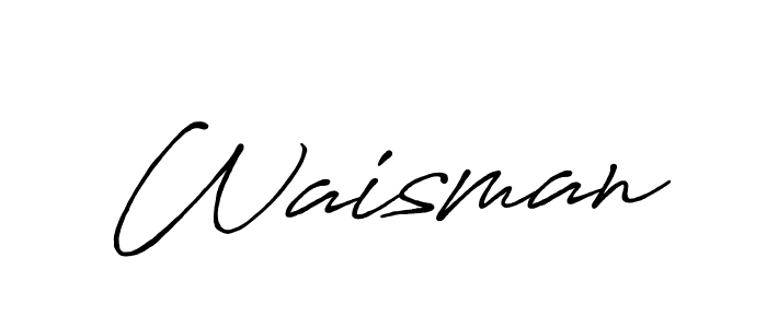 Antro_Vectra_Bolder is a professional signature style that is perfect for those who want to add a touch of class to their signature. It is also a great choice for those who want to make their signature more unique. Get Waisman name to fancy signature for free. Waisman signature style 7 images and pictures png