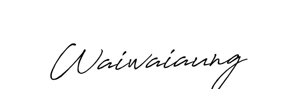 How to make Waiwaiaung signature? Antro_Vectra_Bolder is a professional autograph style. Create handwritten signature for Waiwaiaung name. Waiwaiaung signature style 7 images and pictures png