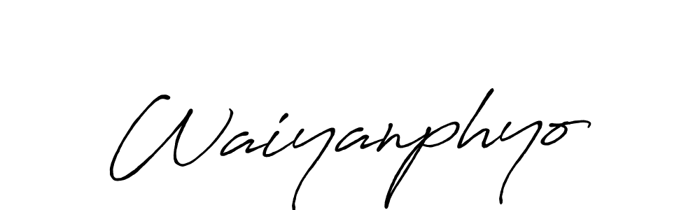 Make a beautiful signature design for name Waiyanphyo. With this signature (Antro_Vectra_Bolder) style, you can create a handwritten signature for free. Waiyanphyo signature style 7 images and pictures png