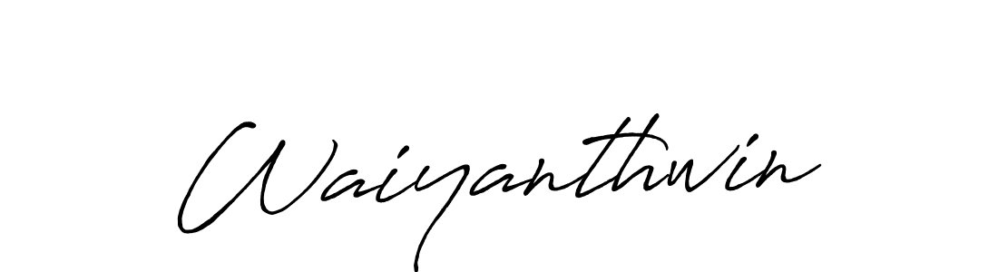 Also You can easily find your signature by using the search form. We will create Waiyanthwin name handwritten signature images for you free of cost using Antro_Vectra_Bolder sign style. Waiyanthwin signature style 7 images and pictures png