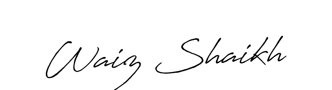 Here are the top 10 professional signature styles for the name Waiz Shaikh. These are the best autograph styles you can use for your name. Waiz Shaikh signature style 7 images and pictures png