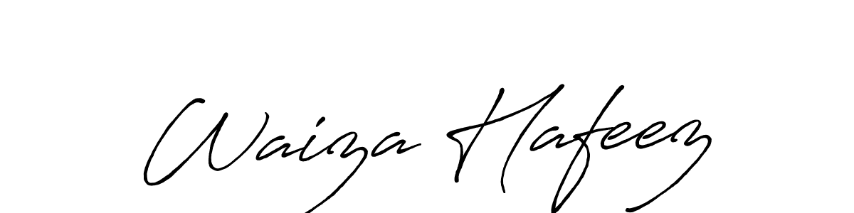 Waiza Hafeez stylish signature style. Best Handwritten Sign (Antro_Vectra_Bolder) for my name. Handwritten Signature Collection Ideas for my name Waiza Hafeez. Waiza Hafeez signature style 7 images and pictures png