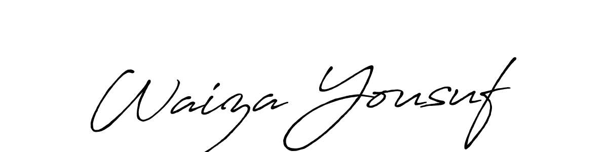 Waiza Yousuf stylish signature style. Best Handwritten Sign (Antro_Vectra_Bolder) for my name. Handwritten Signature Collection Ideas for my name Waiza Yousuf. Waiza Yousuf signature style 7 images and pictures png