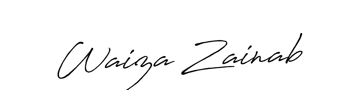 Make a beautiful signature design for name Waiza Zainab. Use this online signature maker to create a handwritten signature for free. Waiza Zainab signature style 7 images and pictures png