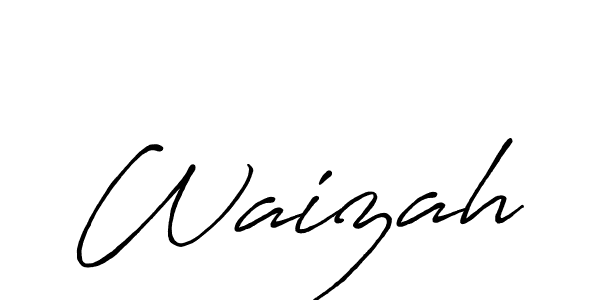 Make a beautiful signature design for name Waizah. With this signature (Antro_Vectra_Bolder) style, you can create a handwritten signature for free. Waizah signature style 7 images and pictures png