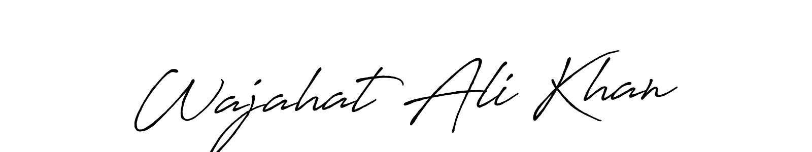 Design your own signature with our free online signature maker. With this signature software, you can create a handwritten (Antro_Vectra_Bolder) signature for name Wajahat Ali Khan. Wajahat Ali Khan signature style 7 images and pictures png