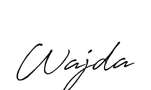 Wajda stylish signature style. Best Handwritten Sign (Antro_Vectra_Bolder) for my name. Handwritten Signature Collection Ideas for my name Wajda. Wajda signature style 7 images and pictures png