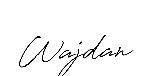 How to make Wajdan name signature. Use Antro_Vectra_Bolder style for creating short signs online. This is the latest handwritten sign. Wajdan signature style 7 images and pictures png