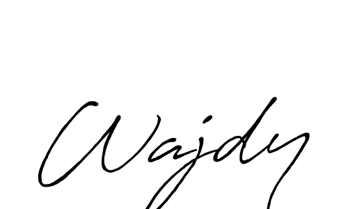 if you are searching for the best signature style for your name Wajdy. so please give up your signature search. here we have designed multiple signature styles  using Antro_Vectra_Bolder. Wajdy signature style 7 images and pictures png