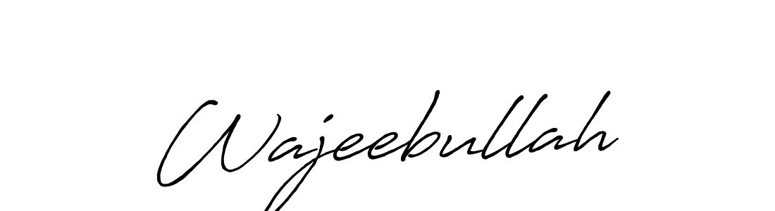 Use a signature maker to create a handwritten signature online. With this signature software, you can design (Antro_Vectra_Bolder) your own signature for name Wajeebullah. Wajeebullah signature style 7 images and pictures png