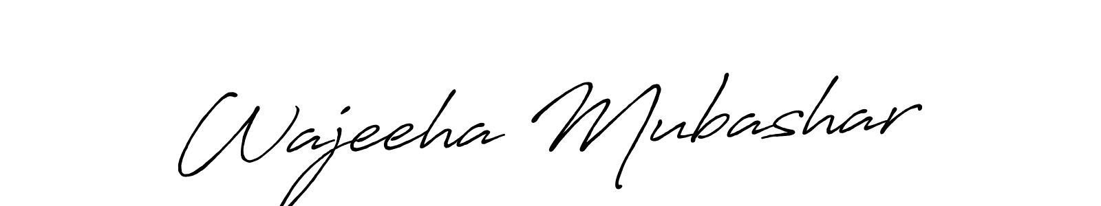 You should practise on your own different ways (Antro_Vectra_Bolder) to write your name (Wajeeha Mubashar) in signature. don't let someone else do it for you. Wajeeha Mubashar signature style 7 images and pictures png