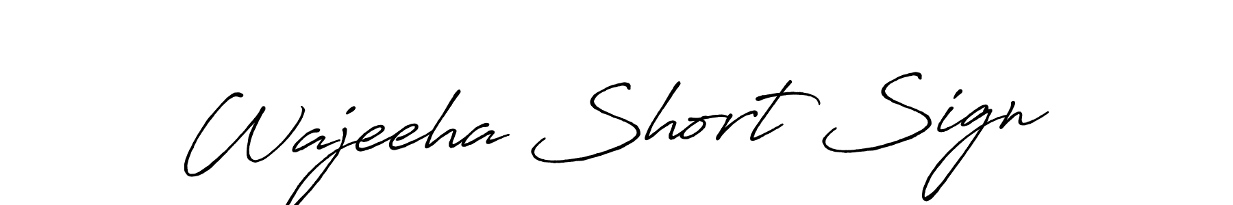 Make a short Wajeeha Short Sign signature style. Manage your documents anywhere anytime using Antro_Vectra_Bolder. Create and add eSignatures, submit forms, share and send files easily. Wajeeha Short Sign signature style 7 images and pictures png