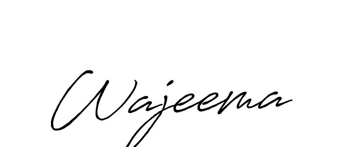 Create a beautiful signature design for name Wajeema. With this signature (Antro_Vectra_Bolder) fonts, you can make a handwritten signature for free. Wajeema signature style 7 images and pictures png