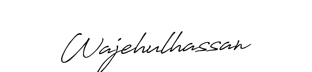 Wajehulhassan stylish signature style. Best Handwritten Sign (Antro_Vectra_Bolder) for my name. Handwritten Signature Collection Ideas for my name Wajehulhassan. Wajehulhassan signature style 7 images and pictures png