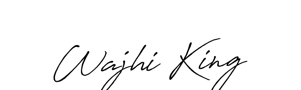 How to make Wajhi King signature? Antro_Vectra_Bolder is a professional autograph style. Create handwritten signature for Wajhi King name. Wajhi King signature style 7 images and pictures png