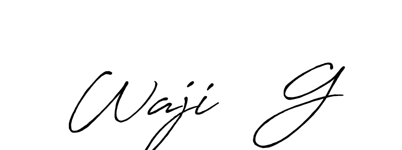 Use a signature maker to create a handwritten signature online. With this signature software, you can design (Antro_Vectra_Bolder) your own signature for name Waji   G. Waji   G signature style 7 images and pictures png