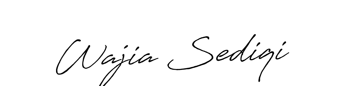 Antro_Vectra_Bolder is a professional signature style that is perfect for those who want to add a touch of class to their signature. It is also a great choice for those who want to make their signature more unique. Get Wajia Sediqi name to fancy signature for free. Wajia Sediqi signature style 7 images and pictures png