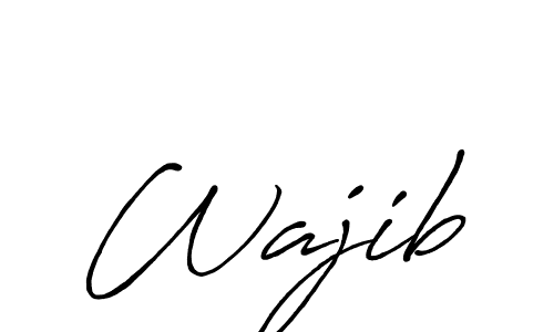 Wajib stylish signature style. Best Handwritten Sign (Antro_Vectra_Bolder) for my name. Handwritten Signature Collection Ideas for my name Wajib. Wajib signature style 7 images and pictures png