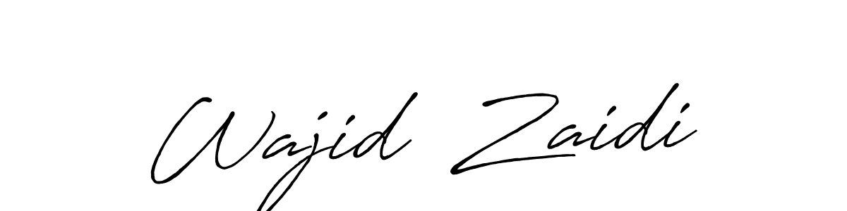 Similarly Antro_Vectra_Bolder is the best handwritten signature design. Signature creator online .You can use it as an online autograph creator for name Wajid  Zaidi. Wajid  Zaidi signature style 7 images and pictures png