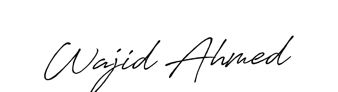 if you are searching for the best signature style for your name Wajid Ahmed. so please give up your signature search. here we have designed multiple signature styles  using Antro_Vectra_Bolder. Wajid Ahmed signature style 7 images and pictures png